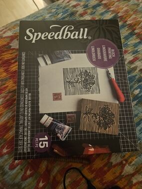 Speedball Block Printing Kit - Black and Purple Accents